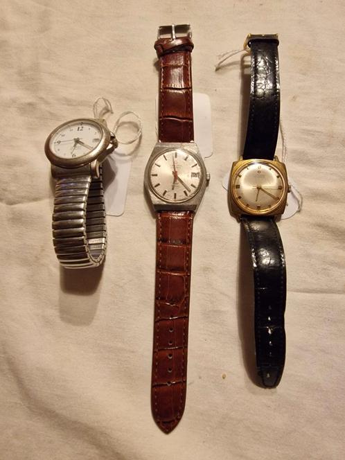 3 werkende Automatische uurwerken, Handtassen en Accessoires, Horloges | Heren, Gebruikt, Polshorloge, Overige merken, Staal, Overige materialen