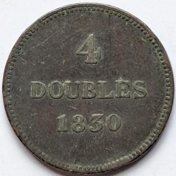 Geurnsey - 4 doubles - 1830 beschikbaar voor biedingen