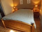 Nachtkastjes en bedframe, Huis en Inrichting, Slaapkamer | Bedden, Ophalen, Gebruikt, Tweepersoons, Landelijk
