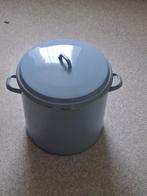 Vintage Emaille Weckketel - Grijs Gewolkt - Grote Soeppan, Ophalen