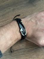 Bracelet cuir homme avec ancre – style marin chic, Handtassen en Accessoires, Armbanden, Ophalen of Verzenden, Zo goed als nieuw