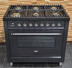 🔥Luxe Boretti Fornuis 90cm antraciet + rvs 300 graden oven, Elektronische apparatuur, Fornuizen, 60 cm of meer, Ophalen of Verzenden