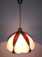 jaren’70 vintage plastic hanglamp tiffany/space-age oranje, Huis en Inrichting, Lampen | Hanglampen, Minder dan 50 cm, Metaal