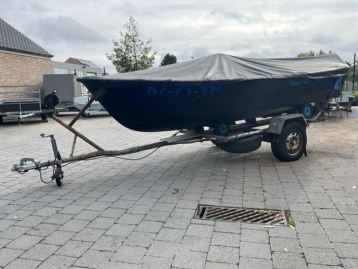 Complete vissersboot met Honda buitenboordmotor + trailer (v, Watersport en Boten, Overige Watersport en Boten, Gebruikt
