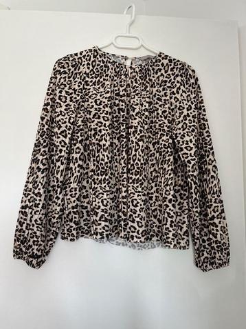 Luipaard blouse lange mouwen maat S H&M