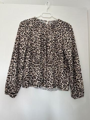 Blouse léopard à manches longues taille S H&M