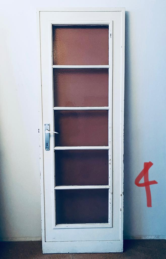 Verschillende oude authentieke deuren, Doe-het-zelf en Bouw, Deuren en Vliegenramen, Zo goed als nieuw, Binnendeur, Glas, Hout