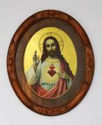 Antieke religieuze ovale kader, 58 x 48 cm, Ophalen