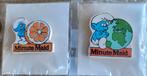 De Smurfen: 2 pins (Minute Maid), Collections, Personnages de BD, Enlèvement ou Envoi, Schtroumpfs, Comme neuf, Autres types