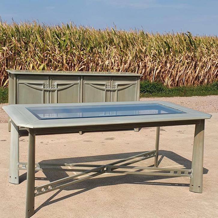 Table de salle à manger vintage Giorgetti au design italien, Maison & Meubles, Tables | Tables à manger, Comme neuf, Rectangulaire