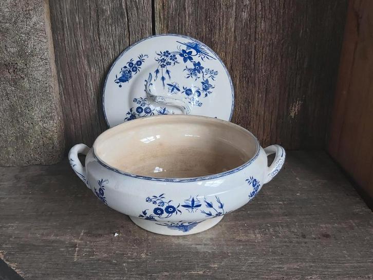 Mooie oude soupiere BOCH Grand Bouquet beboterd, Antiquités & Art, Antiquités | Services (vaisselle) pièces, Enlèvement ou Envoi