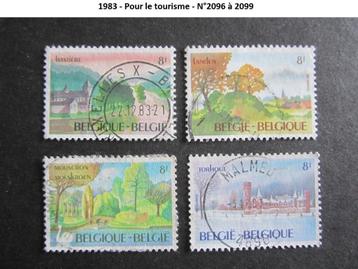 Timbres Belgique oblitérés - séries complètes : 20cts / séri beschikbaar voor biedingen