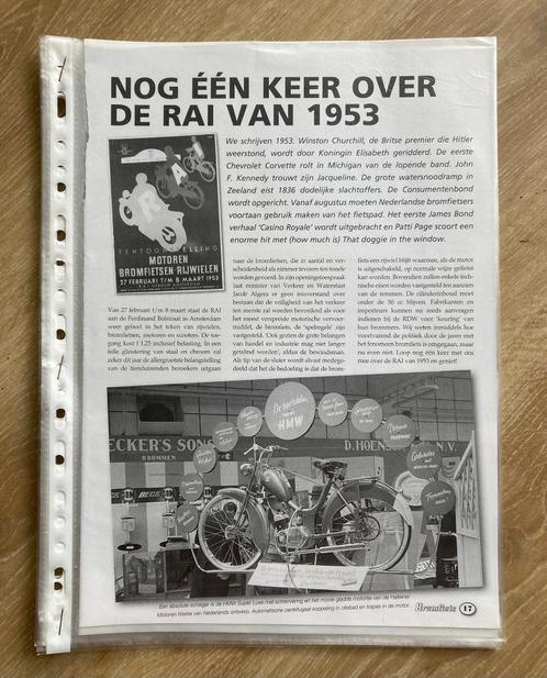 Unieke Map met documentatie RAI 1953 - ILO Matic - Sprinters, Fietsen en Brommers, Handleidingen en Instructieboekjes, Zo goed als nieuw