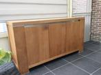 Zware houten (eet)tafel + houten kast, Huis en Inrichting, Tafels | Eettafels, Ophalen, Overige materialen, Gebruikt, 100 tot 150 cm