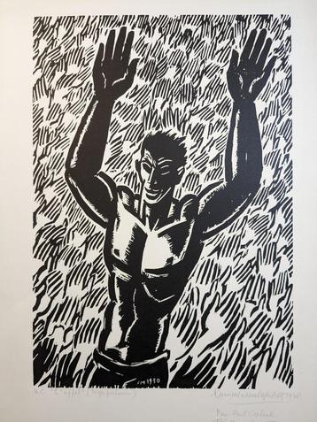 Frans Masereel (d'après) - l'appel - gravure sur bois