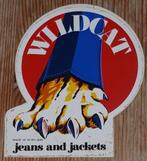 Vintage sticker Wildcat Jeans and Jackets retro autocollant, Collections, Comme neuf, Enlèvement ou Envoi, Marque
