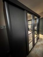 Grande garde-robe noire – portes coulissantes avec miroirs, Enlèvement, Comme neuf