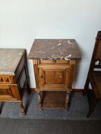 Antiek Frans nachtkastje met marmeren tablet, Huis en Inrichting, Ophalen