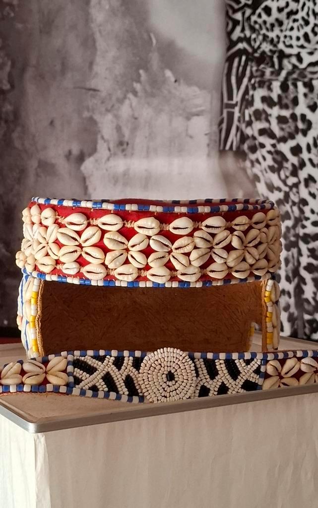 Congo, Kuba hoofdtooi, Antiek en Kunst, Kunst | Niet-Westerse kunst, Ophalen of Verzenden