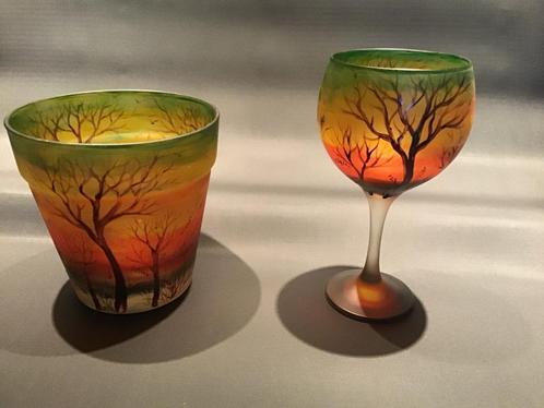 2 Antieke glazen, Antiek en Kunst, Curiosa en Brocante, Ophalen of Verzenden