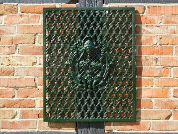 Deurrooster - Groen - Gietijzer - Wandornament beschikbaar voor biedingen