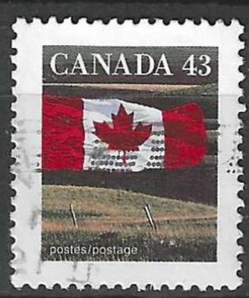 Canada 1992 - Yvert 1298 - Canadese vlag en de prairie (ST)