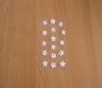 Vel van 16 DIY 3D roze textielen organza bloem stickers, Hobby en Vrije tijd, Ophalen of Verzenden