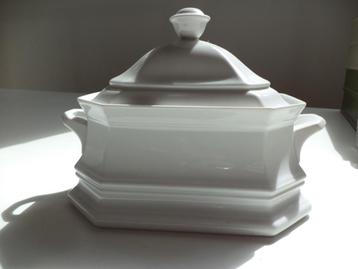 vintage witte porselein terrine soepkom cocotte soepterrine beschikbaar voor biedingen
