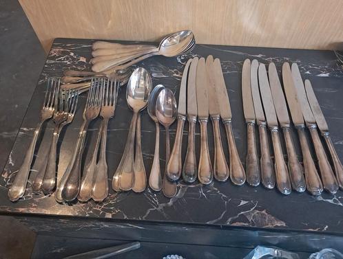 Antiek bestek Guy Degrenne 34 stuks, Antiek en Kunst, Antiek | Zilver en Goud, Zilver, Ophalen