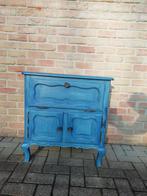 Antiek eiken kastje blauw gepatineerd, Antiek en Kunst, Antiek | Meubels | Kasten, Ophalen