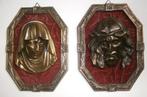 Anciens  Christ et Vierge dans très jolis cadres sculptés, Antiquités & Art, Antiquités | Objets religieux, Enlèvement