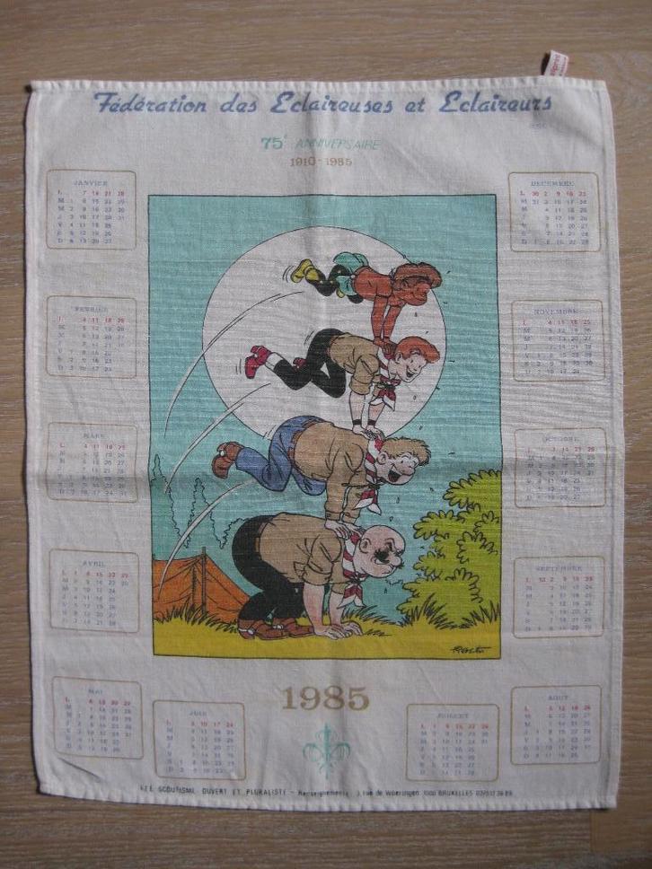 Chick Bill Textile calendrier scouts 1985 Bon état, Livres, BD, Utilisé, Une BD, Enlèvement ou Envoi