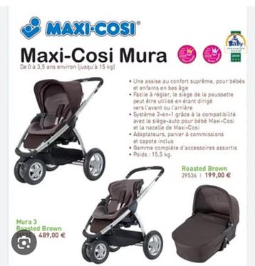 Pousette maxi cosi mura 3 disponible aux enchères