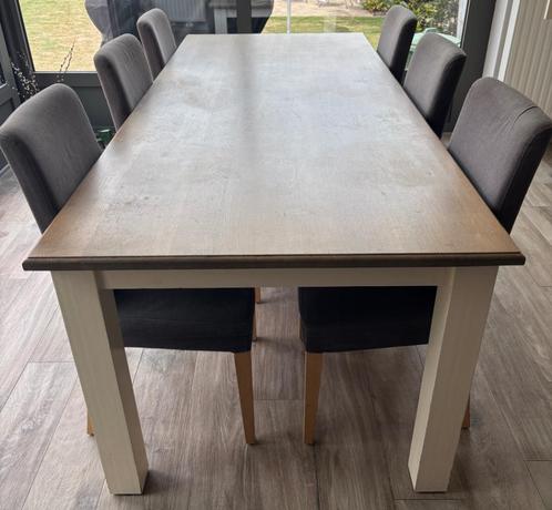 Stijlvolle Eettafel met 6 Comfortabele Stoelen, Huis en Inrichting, Tafels | Eettafels, Gebruikt, 100 tot 150 cm, 200 cm of meer