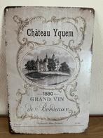 Plaque metallique chateau Yquem, Verzamelen, Ophalen of Verzenden, Zo goed als nieuw