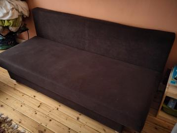 Canapé-lit convertible violet foncé en lit double