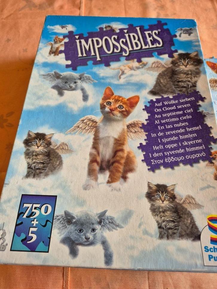 Schmidt puzzel 'Katten ' - In de zevende hemel, Hobby en Vrije tijd, Denksport en Puzzels, Gebruikt, Legpuzzel, 500 t/m 1500 stukjes