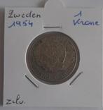 Zweden 1 Krone 1954 zilver, Verzenden