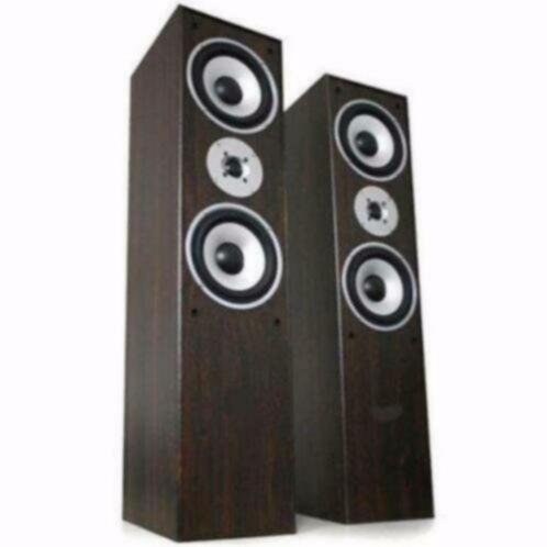3 Weg HiFi bass reflex speakers 180 Watt Max Bruin, Audio, Tv en Foto, Luidsprekerboxen, Nieuw, Front, Rear of Stereo speakers