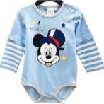 Mickey Mouse Rompertje Lange Mouw Disney - Mt 74/80 - 86, Kinderen en Baby's, Babykleding | Maat 74, Nacht- of Onderkleding, Nieuw