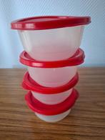 Plastieken potjes 4 stuks Tupperware, Huis en Inrichting, Ophalen of Verzenden, Zo goed als nieuw, Rood, Overige typen