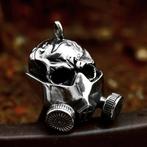 Skull hanger met gasmasker, Autres matériaux, Envoi, Argent, Neuf