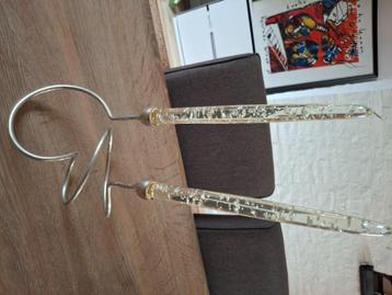  Lucite Candle kaarsen helder met zilveren vlekjes beschikbaar voor biedingen