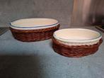 2 stenen schalen in mandje, Huis en Inrichting, Ophalen, Schaal