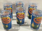 New old stock,  set van 6 orangina glazen , design Villemot, Ophalen of Verzenden, Zo goed als nieuw