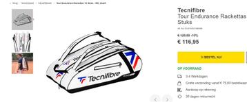 TECNIFIBRE T-Fight 12R tas 2025' beschikbaar voor biedingen