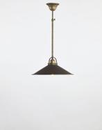 BILLIARDO HANGLAMP METAAL D 35CM 1XE27 ANTIEK MESSING, Huis en Inrichting, Ophalen, Gebruikt, Metaal