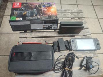 Nintendo switch édition limitée Monster hunter, Enlèvement ou Envoi, Switch Original, Avec 2 manettes, Avec jeux