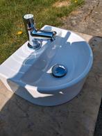 Kleine handwasser in porselein met kraan en crépine, Doe-het-zelf en Bouw, Sanitair, Ophalen, Nieuw, Kraan
