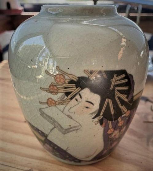 19e eeuwse Japanse vaas Naniwaya Okita, Antiek en Kunst, Antiek | Vazen, Ophalen of Verzenden